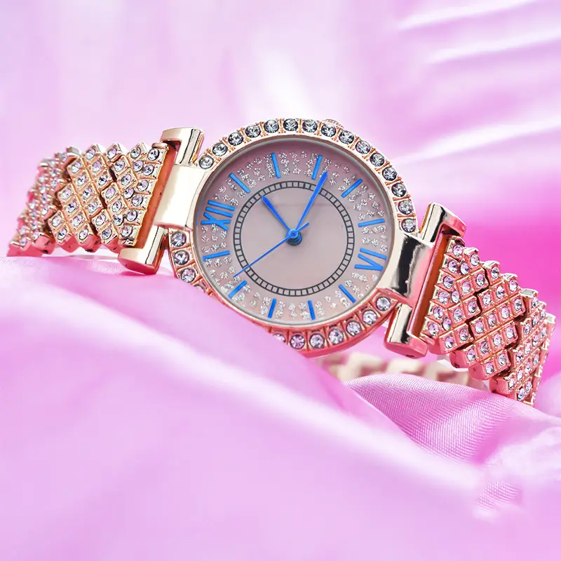 Ladies Crystal Bracelet Watch with Red Dial — feature 17