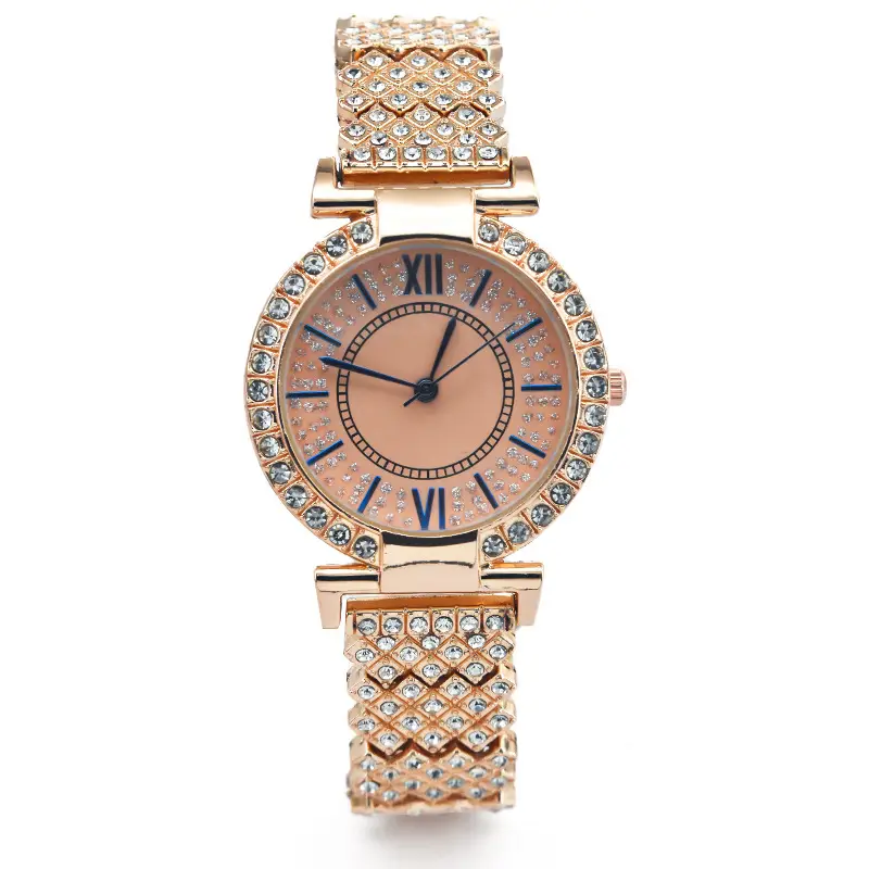 Ladies Crystal Bracelet Watch with Red Dial - Image 3