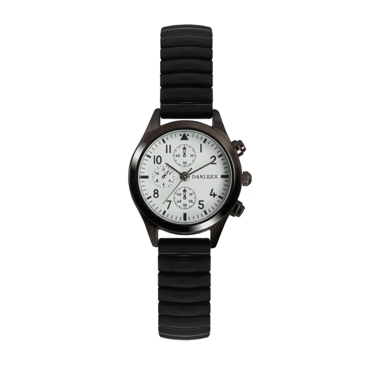 Black Cross-Border Couple Watches with Elastic Band