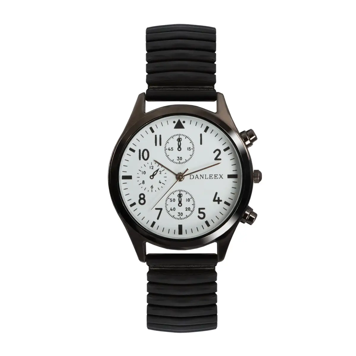 Black Cross-Border Couple Watches with Elastic Band