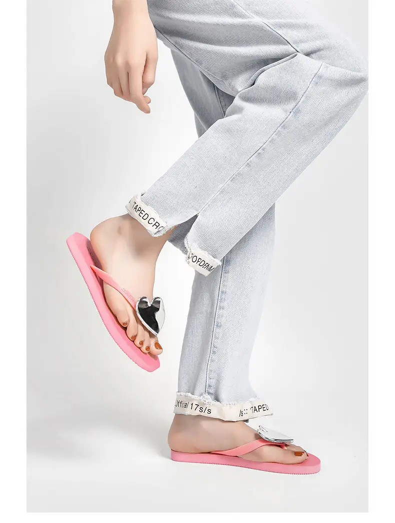 Heart-Shaped Women's Fashion Flip-Flop Flat EVA Clip Anti-Slip Outdoor Beach Shoes Home Wear Summer Sandals — feature 14
