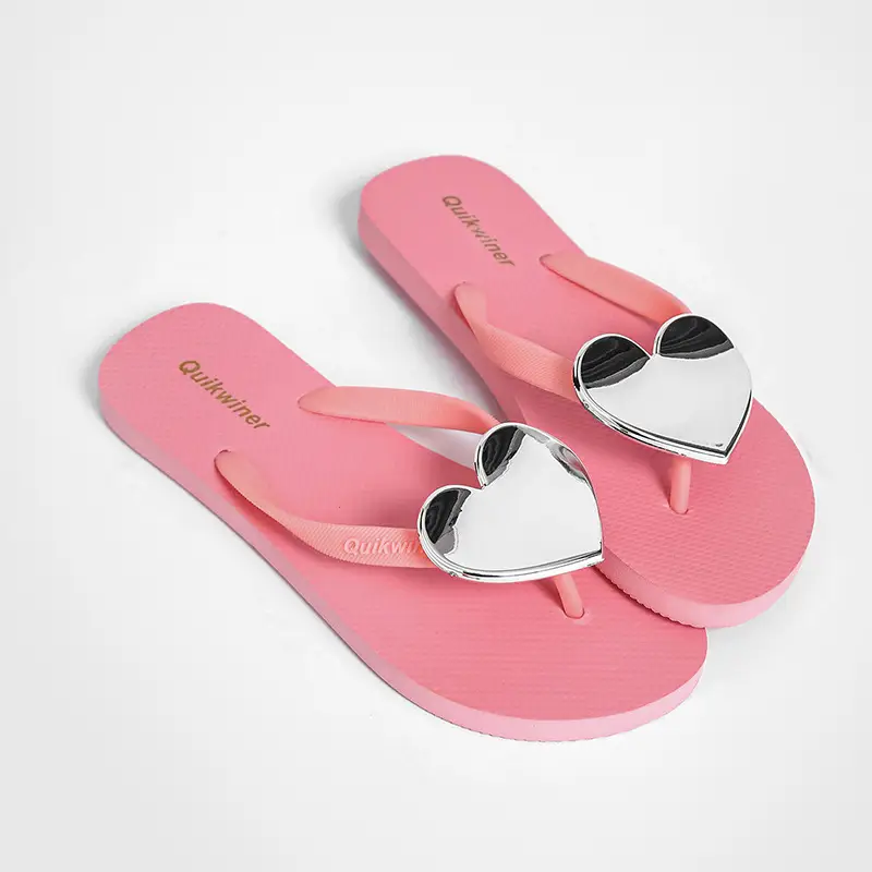 Heart-Shaped Women's Fashion Flip-Flop Flat EVA Clip Anti-Slip Outdoor Beach Shoes Home Wear Summer Sandals - Image 3