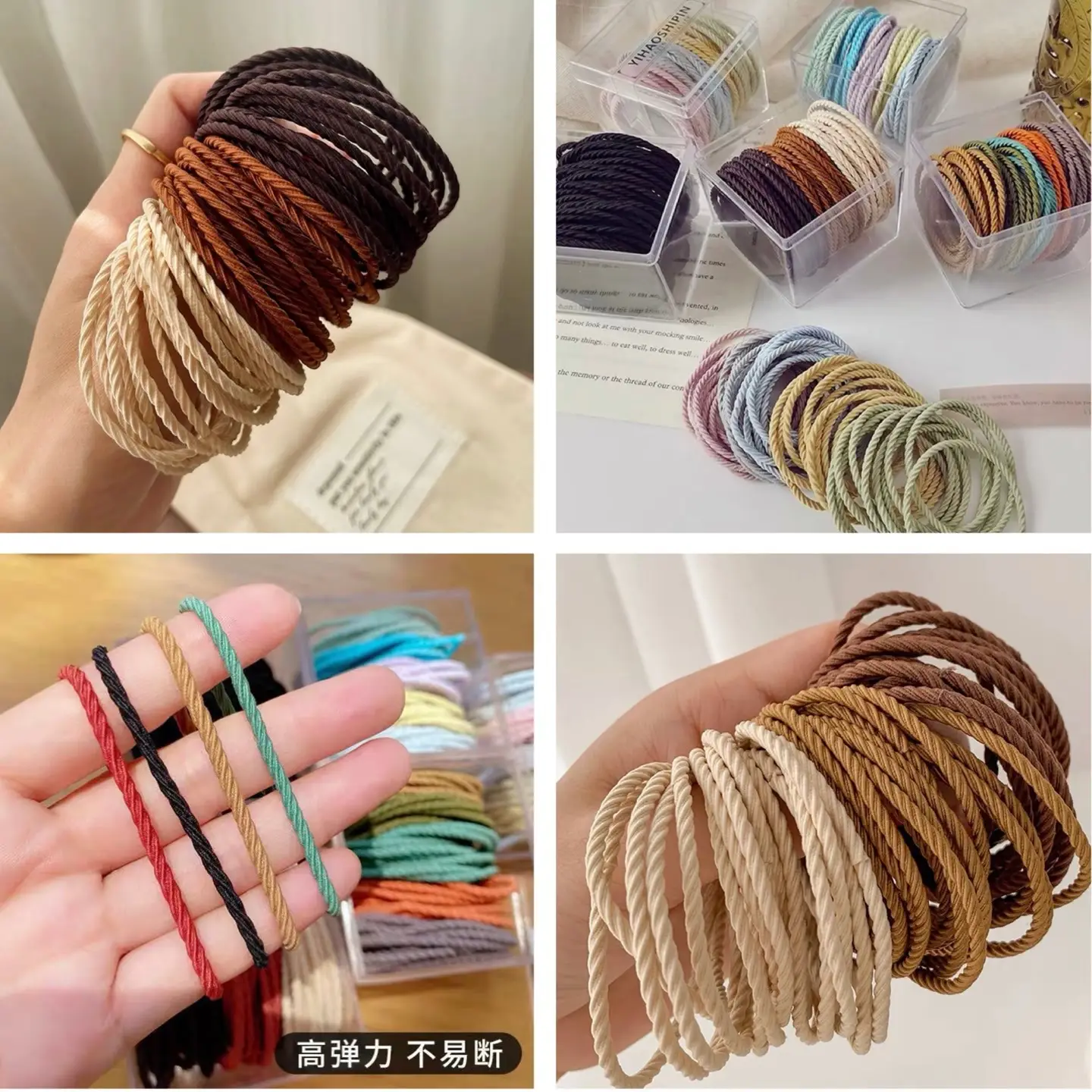 Honey Honey 50 Boxed Rainbow Rubber Band Hair Rope - Image 6