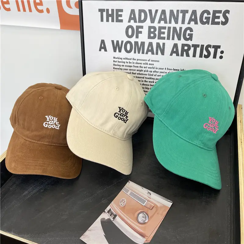 Red Japanese Style Baseball Cap for Women Men
