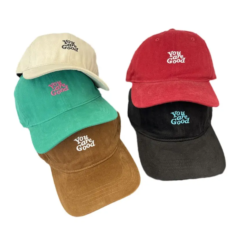 Red Japanese Style Baseball Cap for Women Men