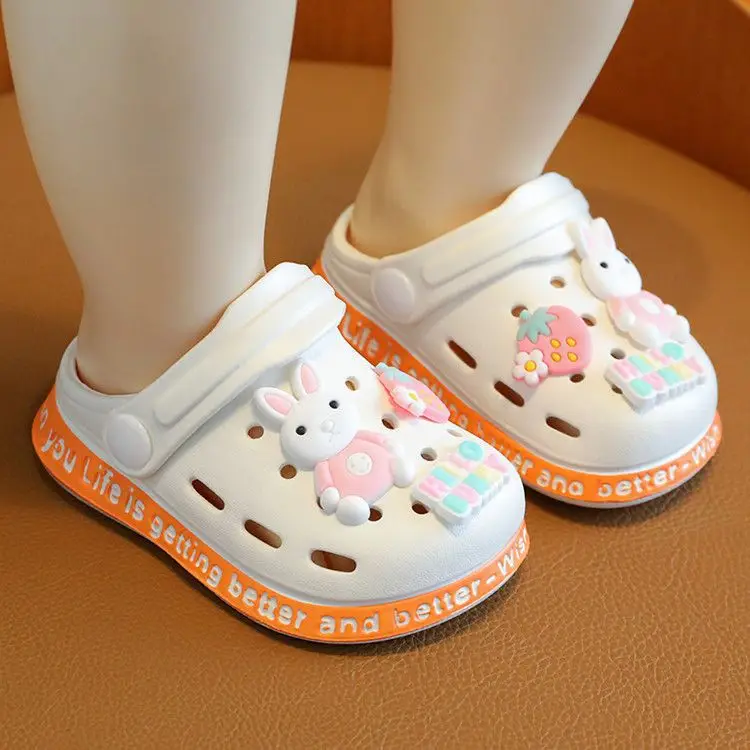 Cartoon Eva Kidsren's Clogs Summer Indoor Non-Slip Cute Infant Boys and Girls Baby Toe-Cap Slippers - Image 17
