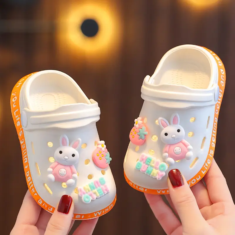 Cartoon Eva Kidsren's Clogs Summer Indoor Non-Slip Cute Infant Boys and Girls Baby Toe-Cap Slippers - Image 8