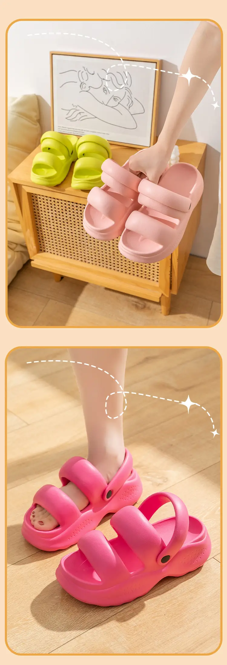 Women Neon Sandals Thick Soles Summer — feature 8