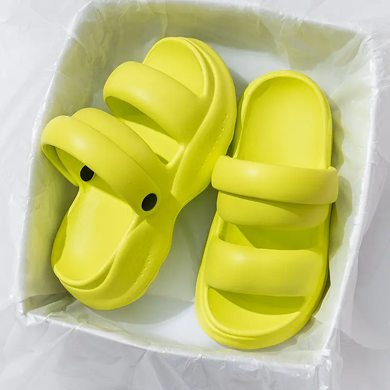 Women Neon Sandals Thick Soles Summer - Image 3