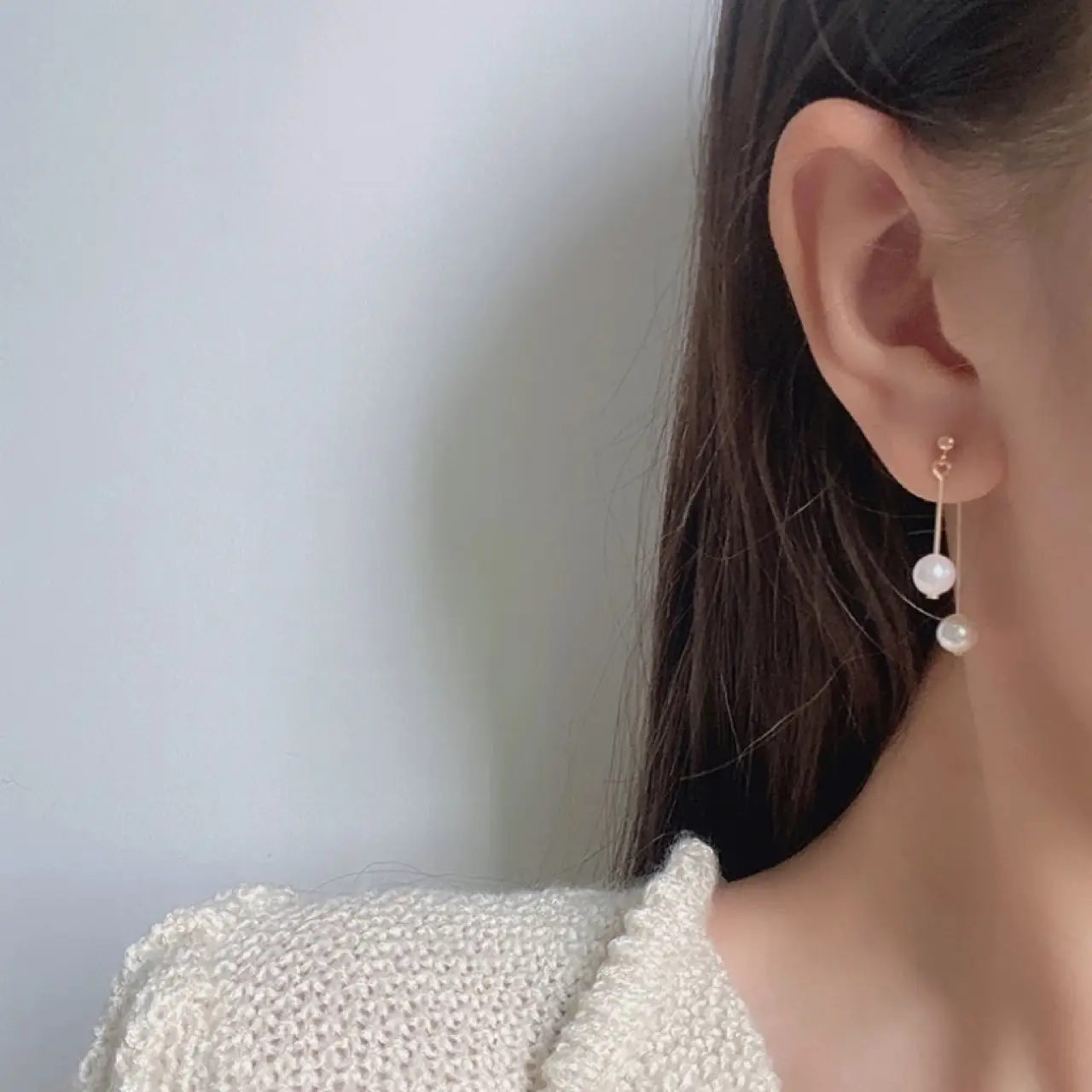 Elegant Pearl Earrings Two Wearings 925 Silver