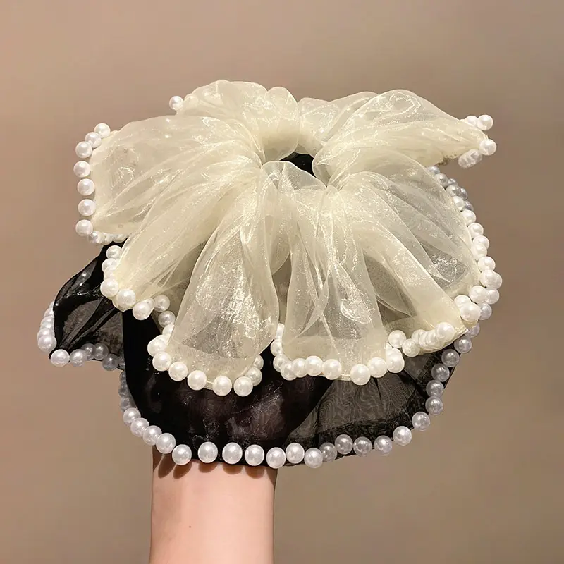 French Hepburn Style Pearl Hair Ring for Women - Image 8