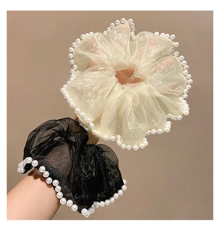 French Hepburn Style Pearl Hair Ring for Women — feature 4