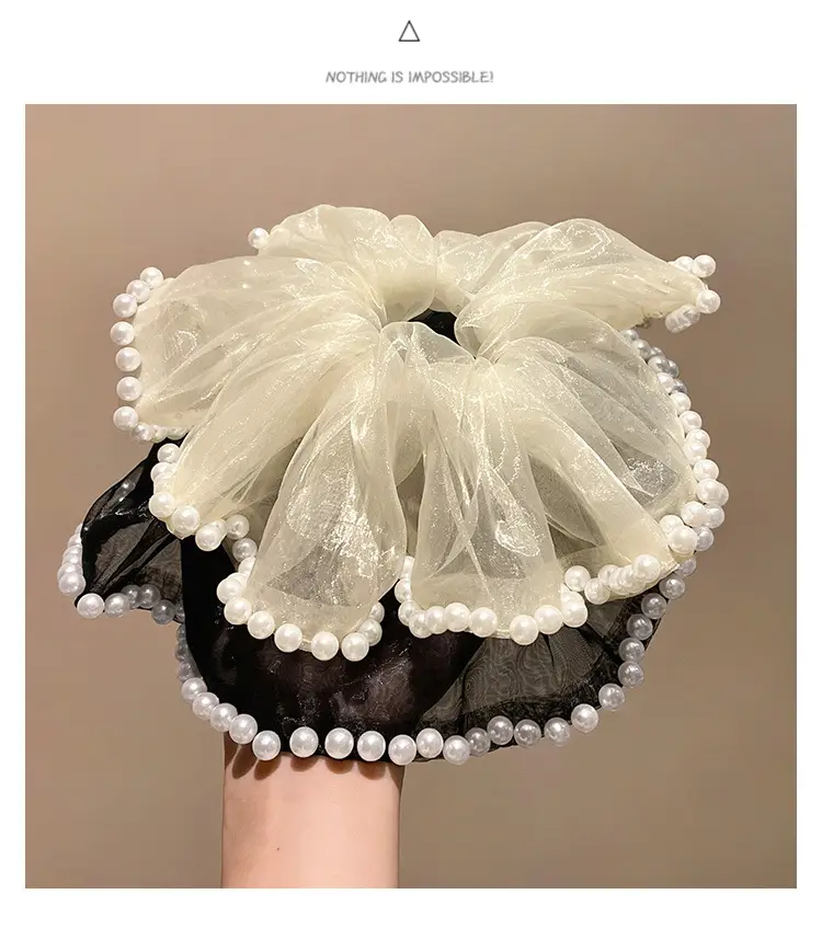 French Hepburn Style Pearl Hair Ring for Women — feature 7