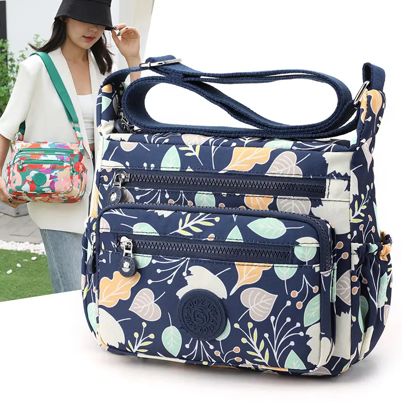 New Nylon Waterproof Women's Shoulder Bag Large Capacity Multi Layer Travel - Image 9