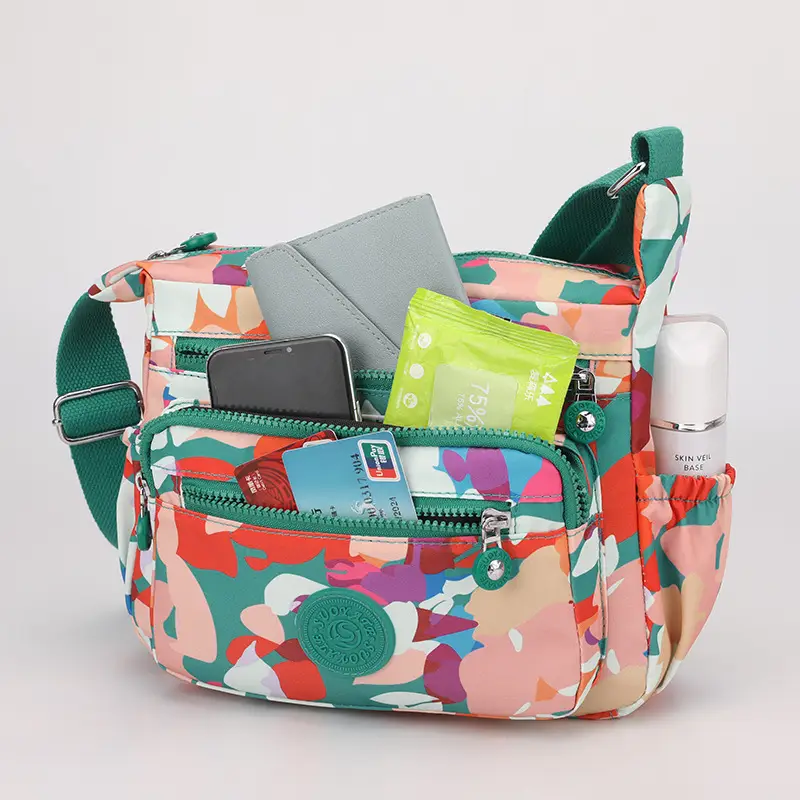New Nylon Waterproof Women's Shoulder Bag Large Capacity Multi Layer Travel - Image 10