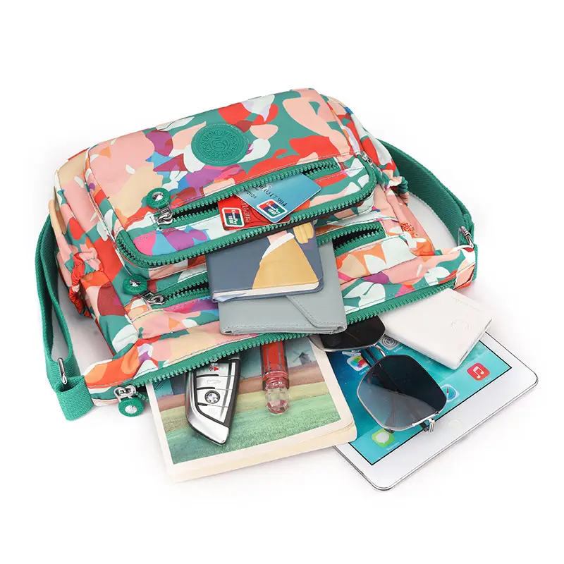 New Nylon Waterproof Women's Shoulder Bag Large Capacity Multi Layer Travel - Image 11