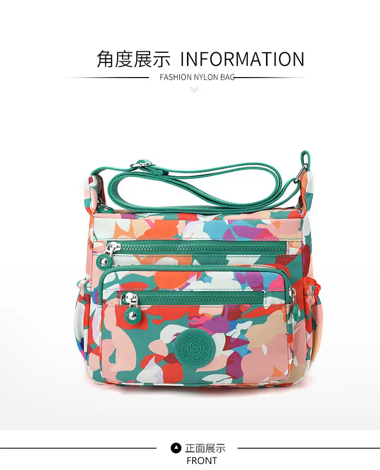 New Nylon Waterproof Women's Shoulder Bag Large Capacity Multi Layer Travel — feature 10