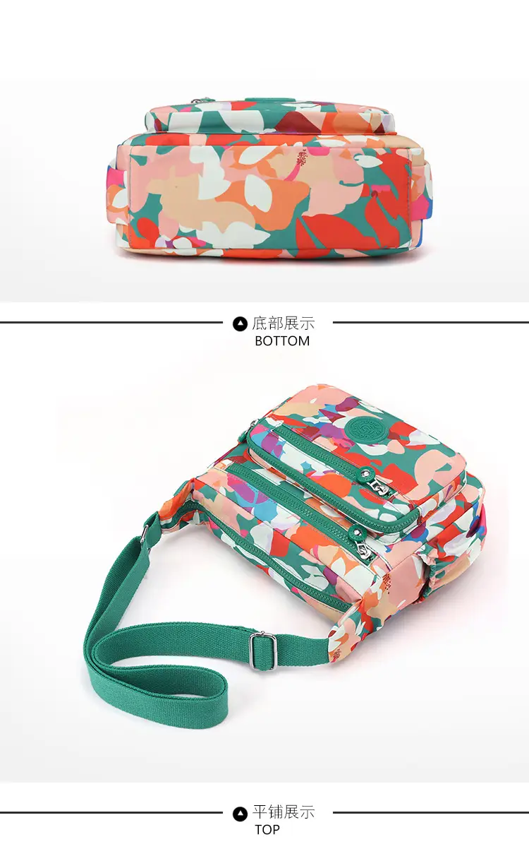 New Nylon Waterproof Women's Shoulder Bag Large Capacity Multi Layer Travel — feature 14