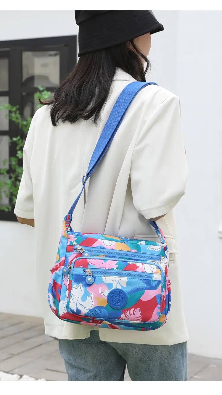 New Nylon Waterproof Women's Shoulder Bag Large Capacity Multi Layer Travel — feature 18