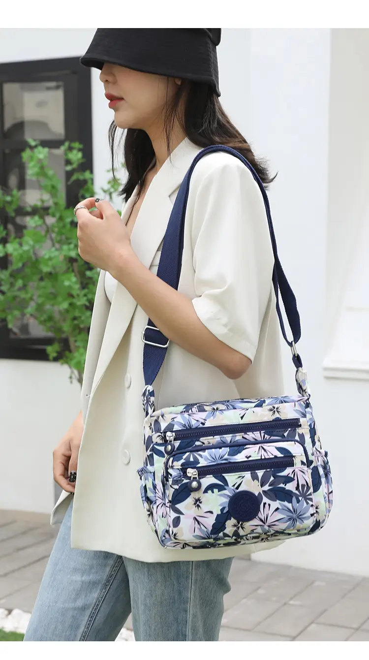 New Nylon Waterproof Women's Shoulder Bag Large Capacity Multi Layer Travel — feature 20