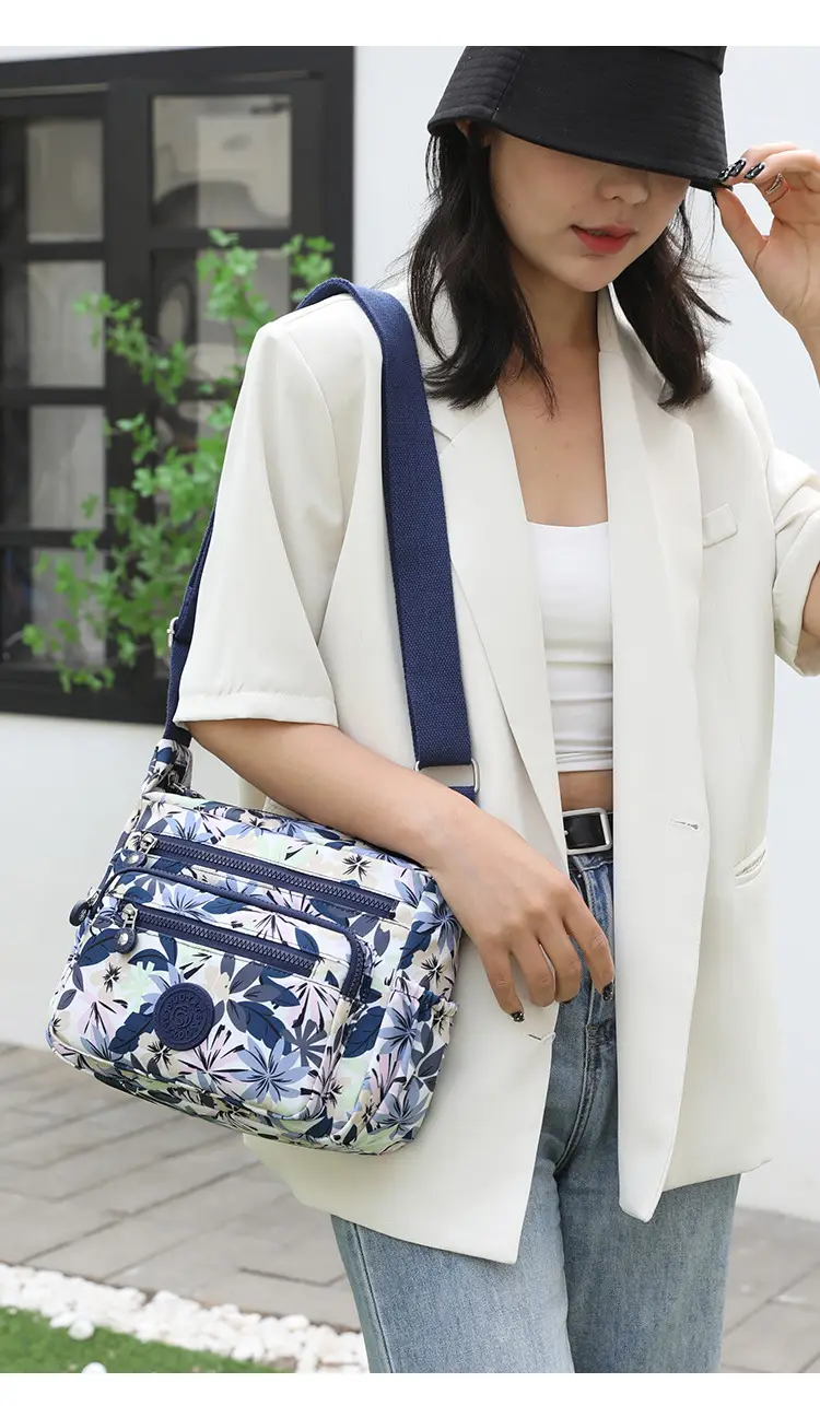 New Nylon Waterproof Women's Shoulder Bag Large Capacity Multi Layer Travel — feature 21