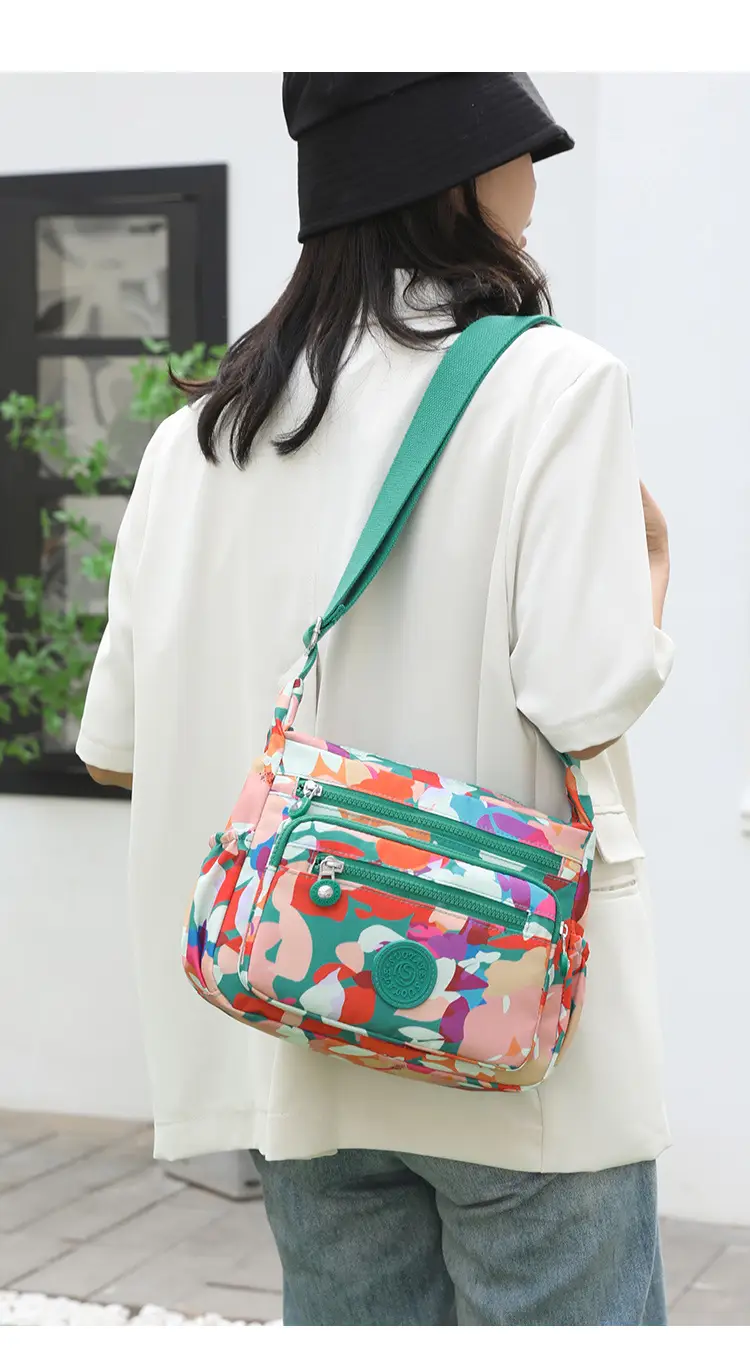 New Nylon Waterproof Women's Shoulder Bag Large Capacity Multi Layer Travel — feature 22