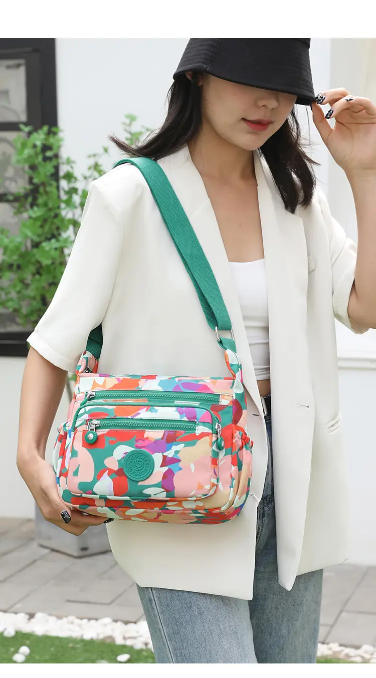 New Nylon Waterproof Women's Shoulder Bag Large Capacity Multi Layer Travel — feature 23