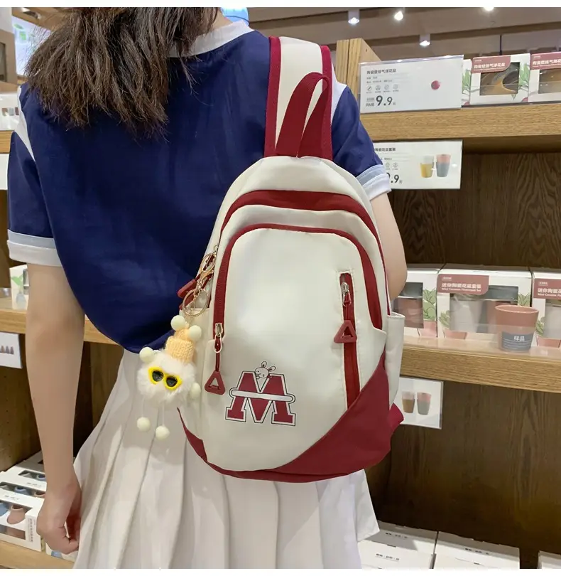 Fashionable Student Crossbody Bags Black White Red Blue — feature 12