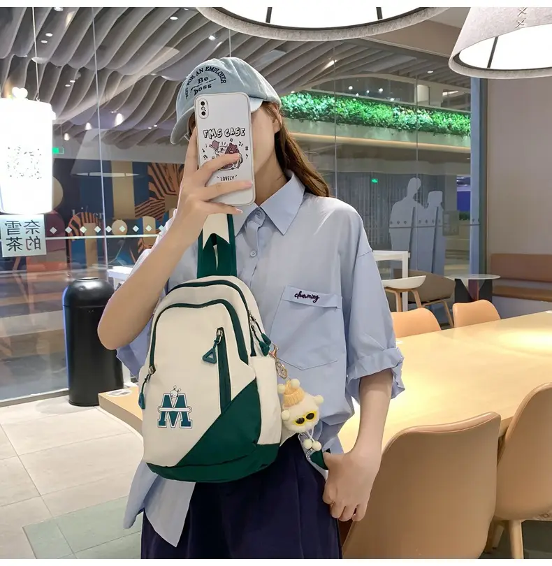 Fashionable Student Crossbody Bags Black White Red Blue — feature 13