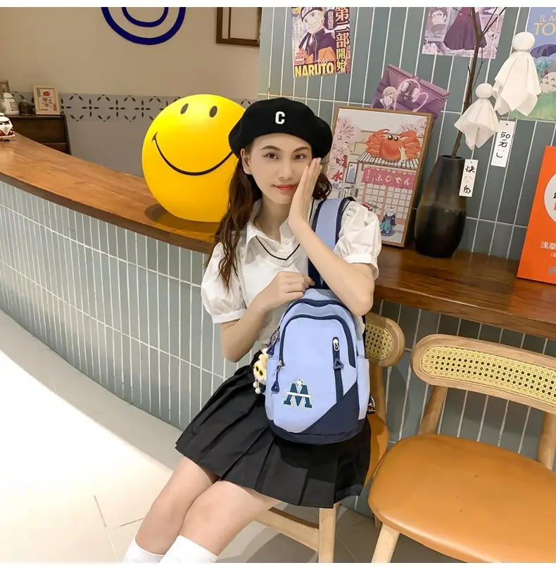 Fashionable Student Crossbody Bags Black White Red Blue — feature 19