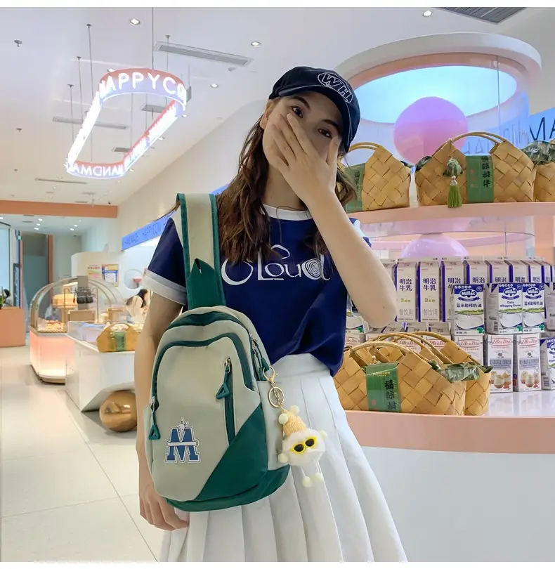Fashionable Student Crossbody Bags Black White Red Blue — feature 20