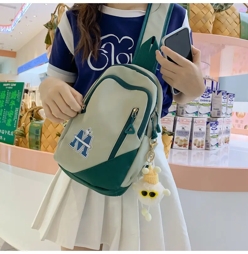 Fashionable Student Crossbody Bags Black White Red Blue — feature 21