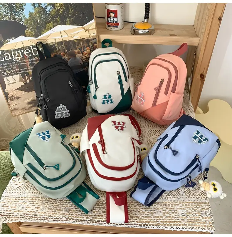 Fashionable Student Crossbody Bags Black White Red Blue — feature 24