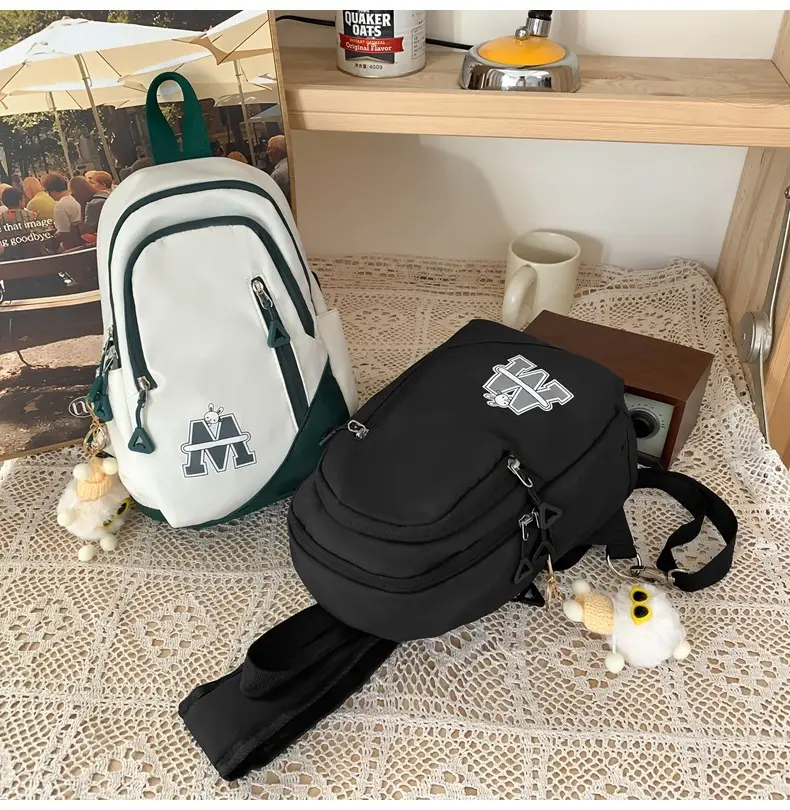 Fashionable Student Crossbody Bags Black White Red Blue — feature 27