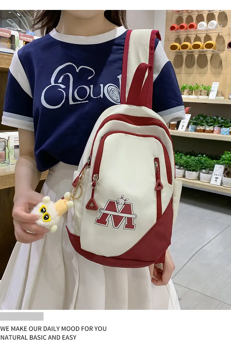 Fashionable Student Crossbody Bags Black White Red Blue — feature 8