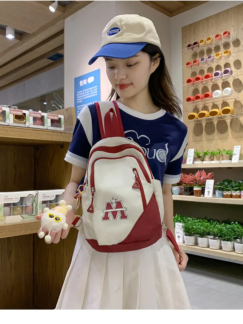 Fashionable Student Crossbody Bags Black White Red Blue — feature 9