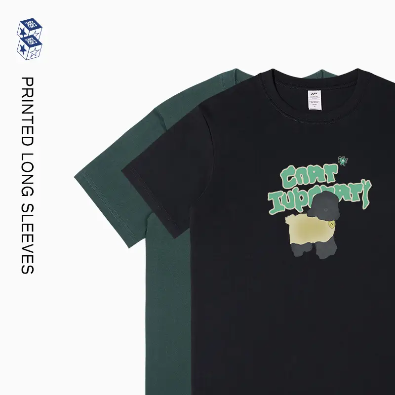 Men Printed Cotton T-Shirt Summer Green Graphic - Image 10