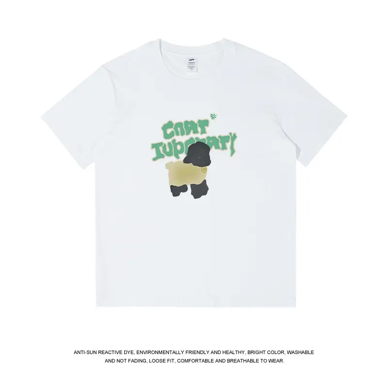 Men Printed Cotton T-Shirt Summer Green Graphic - Image 14