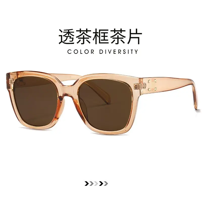Women Anti-UV Square Sunglasses Black Slim Design - Image 8