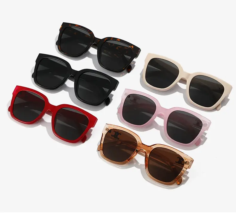 Women Anti-UV Square Sunglasses Black Slim Design β feature 4