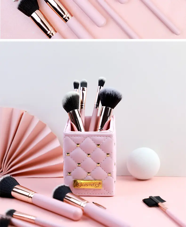 16 Pink Wooden Cross-Border Makeup Brushes Rose Gold Tube — feature 10