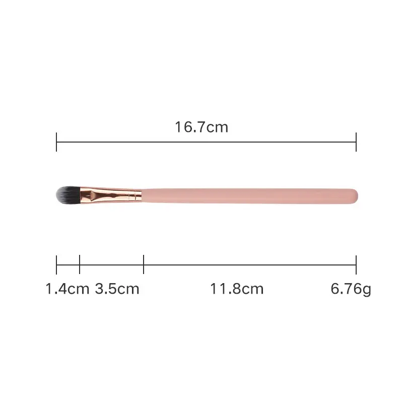 16 Pink Wooden Cross-Border Makeup Brushes Rose Gold Tube