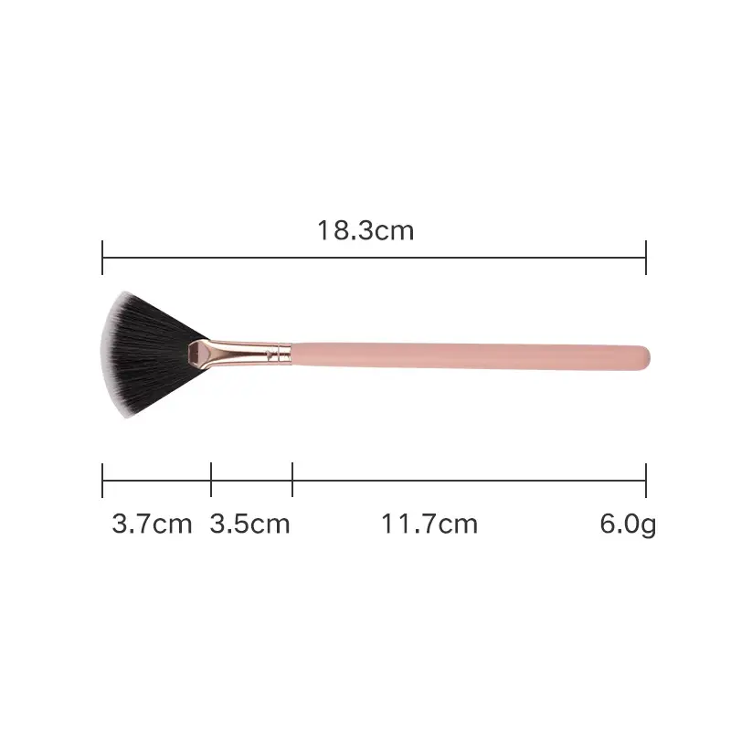 16 Pink Wooden Cross-Border Makeup Brushes Rose Gold Tube