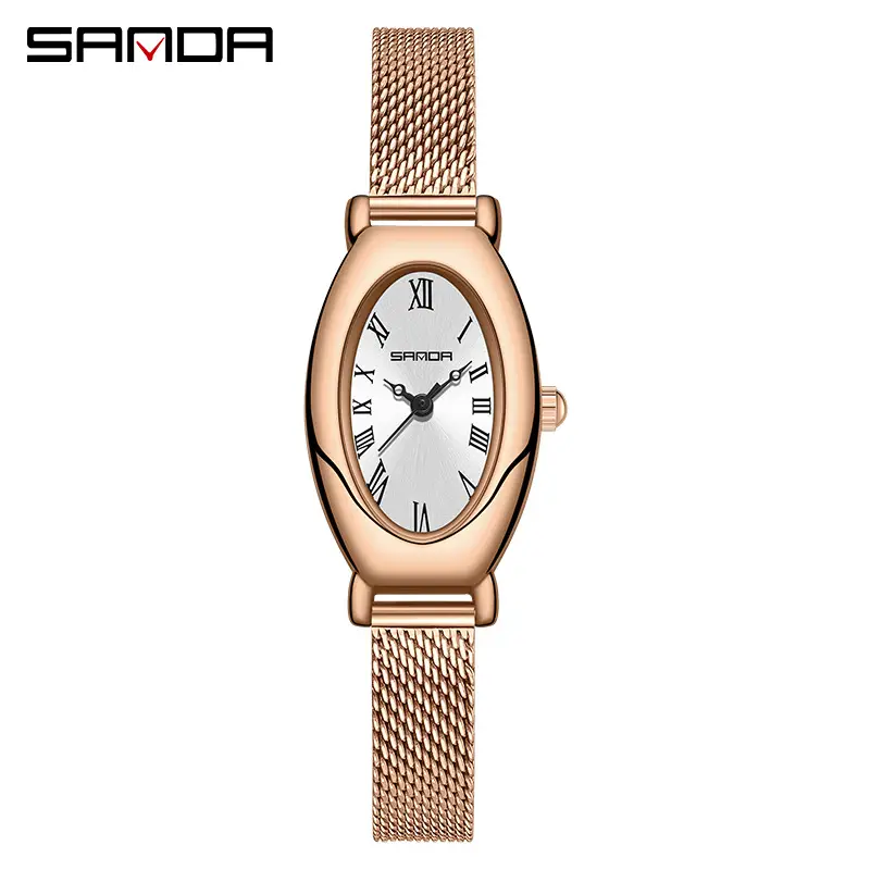 Sanda Women's Quartz Watch with Black Leather Band - Image 9