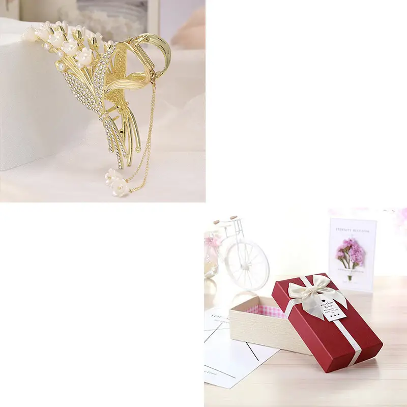 Gold Shark Hair Clip for Women with Diamond Embellishment - Image 47