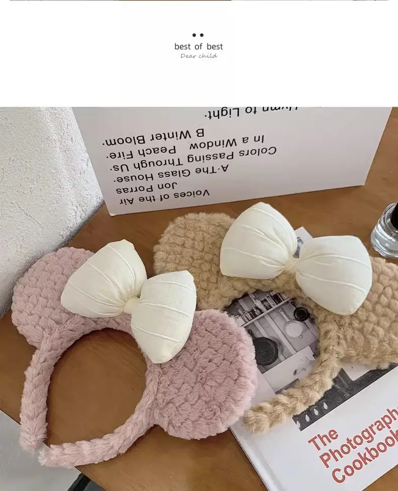 Women's Plush Bow Hair Band Autumn Winter Cute Cartoon Face Wash — feature 15