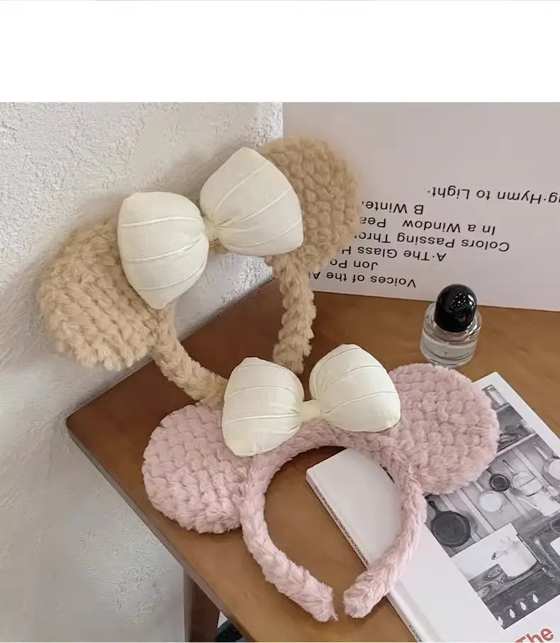 Women's Plush Bow Hair Band Autumn Winter Cute Cartoon Face Wash — feature 16