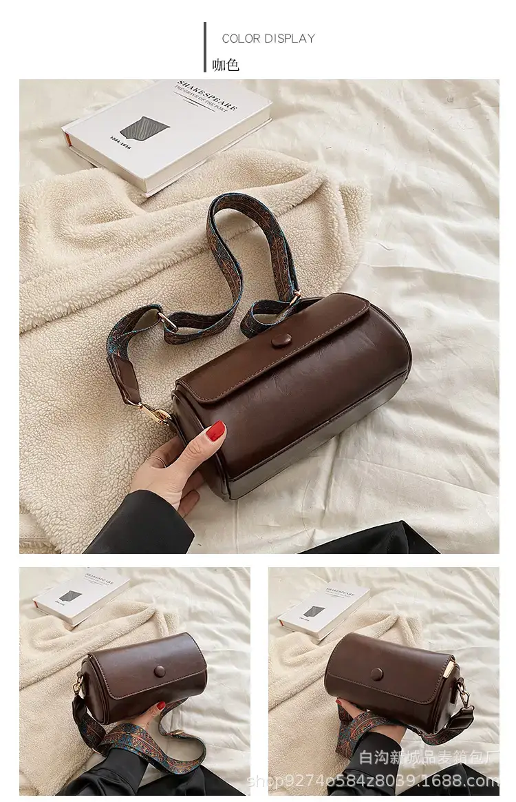 Women's Retro Shoulder Crossbody Bag Brown Leather 2023 — feature 10