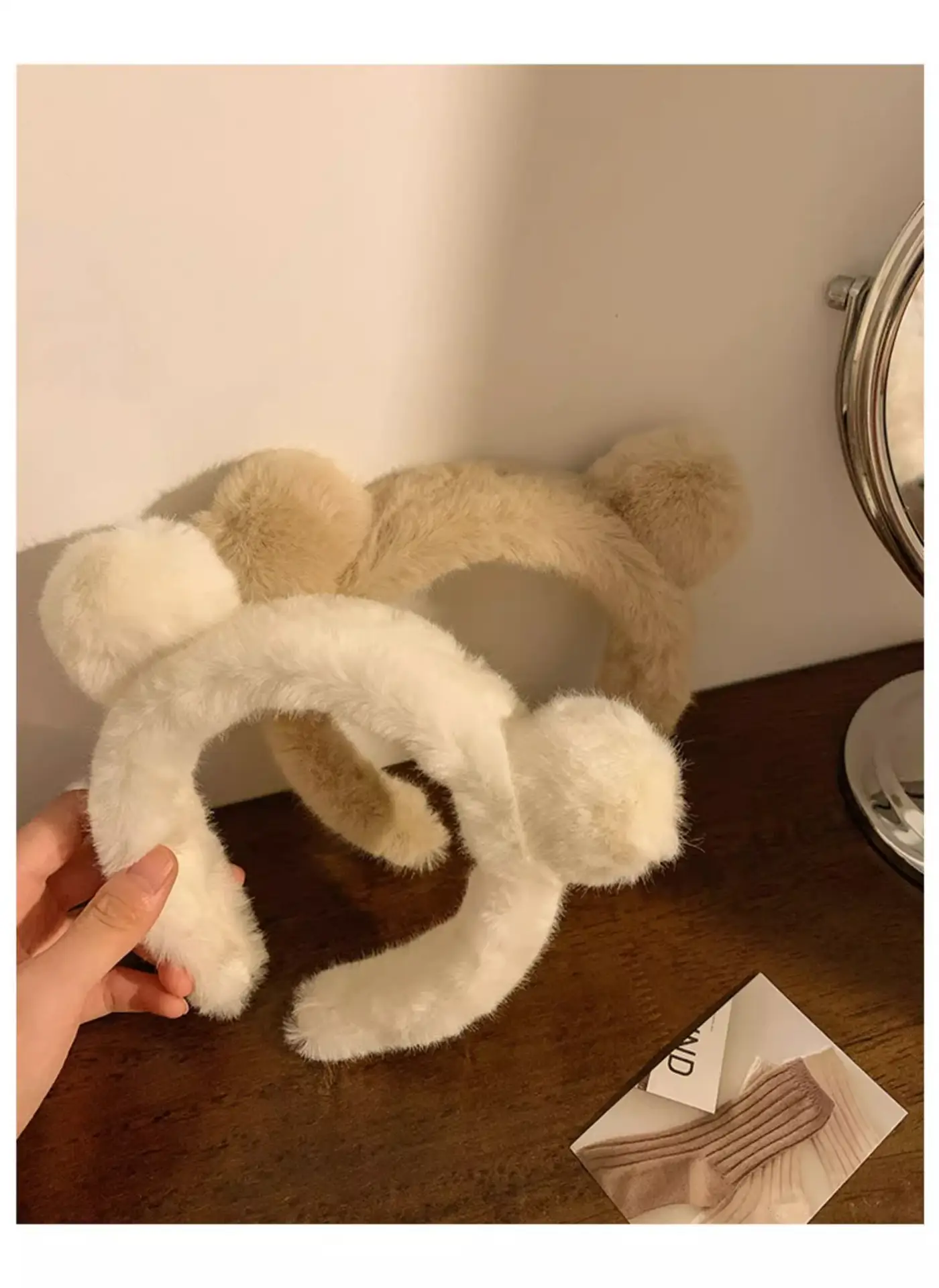 Autumn Plush Bear Ears Hair Band for Women — feature 10