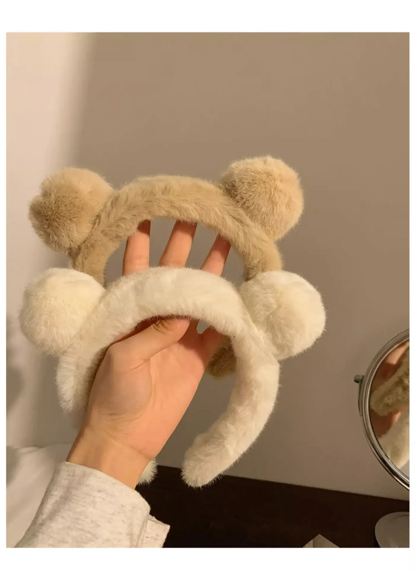 Autumn Plush Bear Ears Hair Band for Women — feature 6